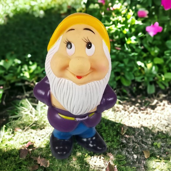 Disney's the Seven Dwarfs 7-Colorful Rubber Squeak Toys a Snow White Colectible - Picture 4 of 16